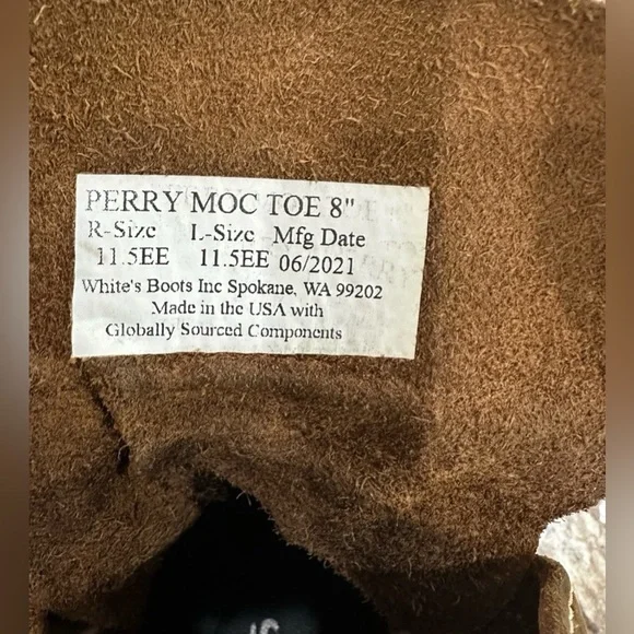 Whites Made In USA Perry Moc Toe 8” Boots Size 11.5 EE - Picture 8 of 8